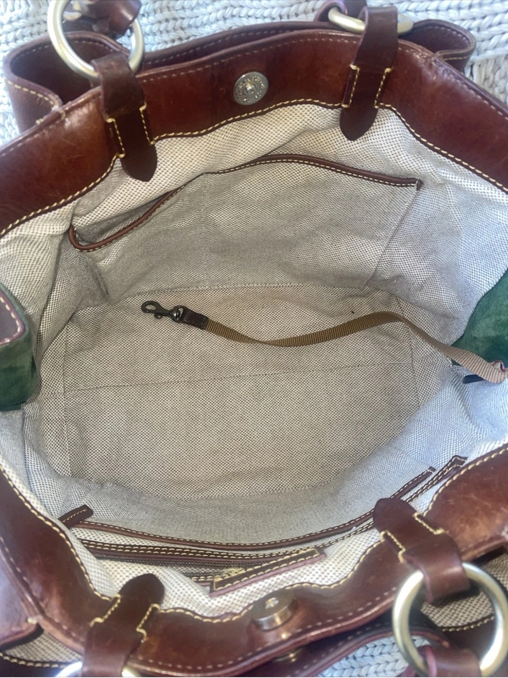 🤎❤️Dooney & Bourke Side Zip Barlow Shoulder Bag Florentine Leather -Chestnut- - Picture 10 of 16